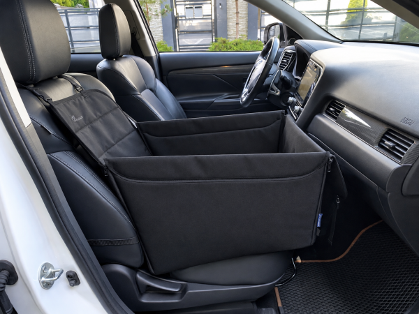 Dog Car seat cover Happy Travel Black 1/3 rear seat