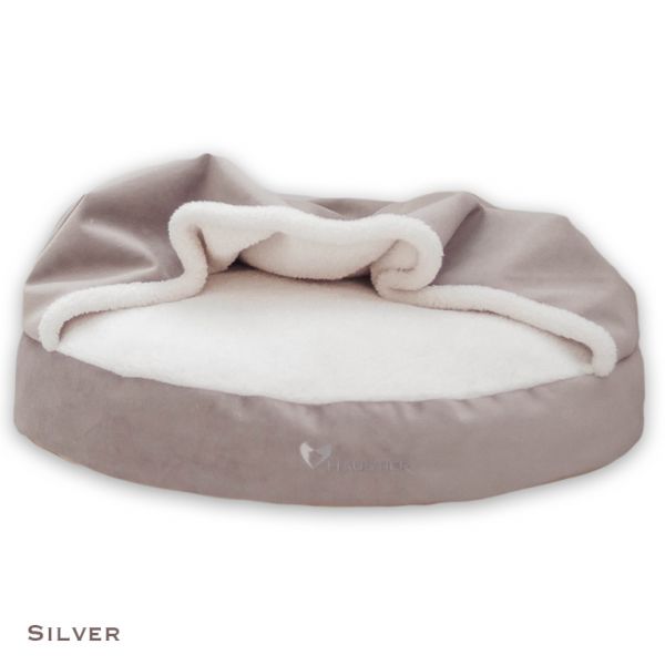 Removable cover for pet cave bed