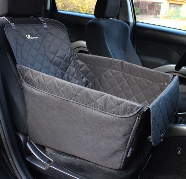 Dog Car seat cover Transformer Elegant Black 1/3 rear seat 