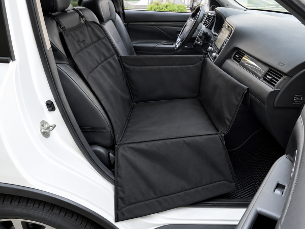 Dog Car seat cover Happy Travel Black 1/3 rear seat
