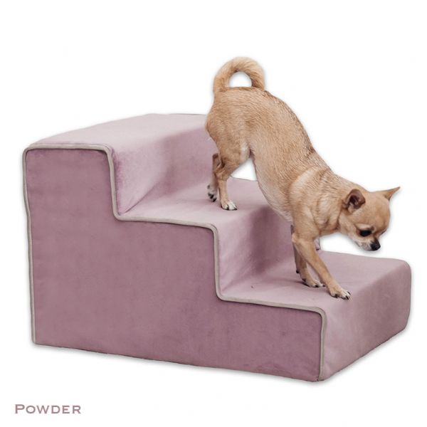 Removable cover for dog stairs on 3 steps