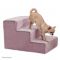 Removable cover for dog stairs on 3 steps