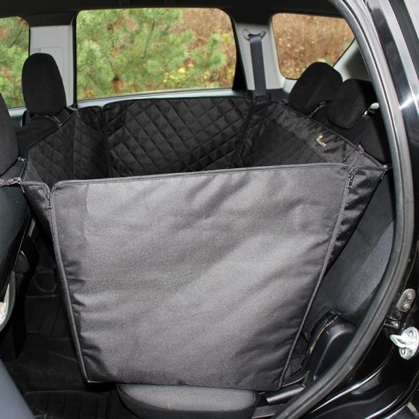 Dog Car seat cover Elegant Black with door protection