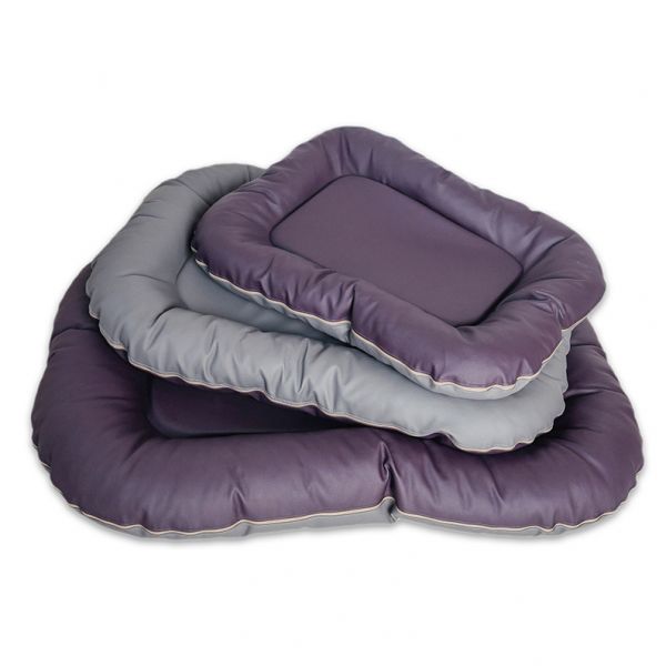 Waterproof dog bed Pontoon Gray&Violet eco leather