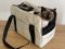 Carrying bag for Dogs & Cats Voyage Ivory faux leather