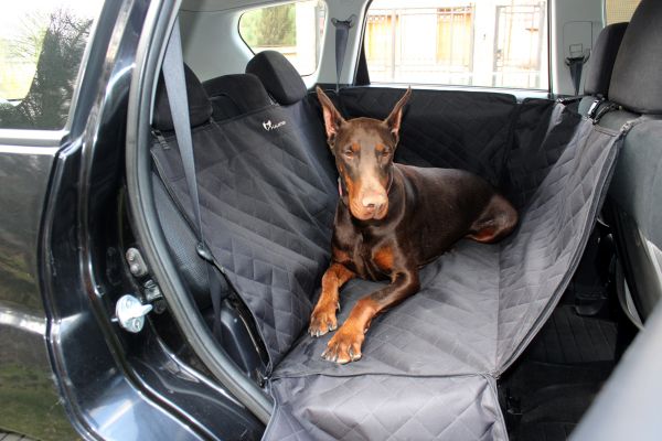 Dog Car seat cover Elegant Black with door protection