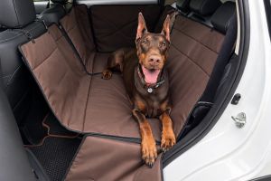 Автогамак Трансформер для Собак Happy Travel Brown з захистом дверей
