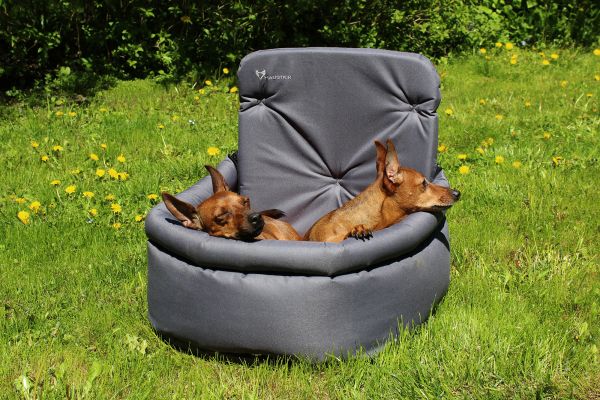 Dog car seat Happy Travel Gray