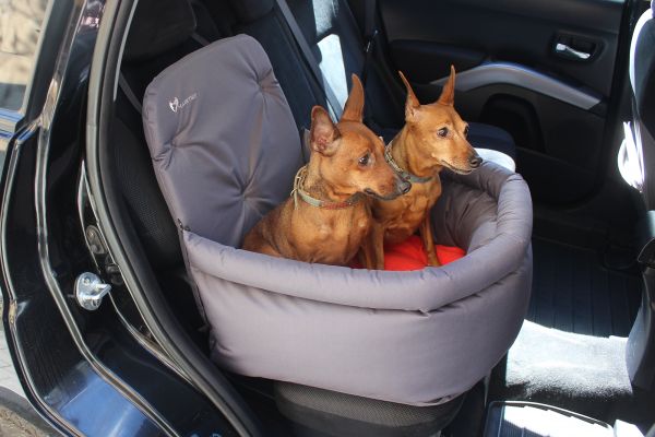 Dog car seat Happy Travel Gray