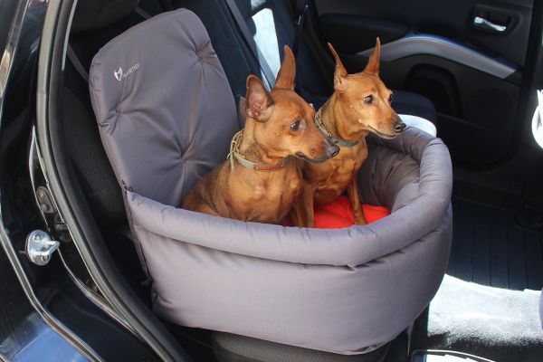 Dog car seat Happy Travel Gray