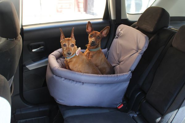 Dog car seat Happy Travel Gray