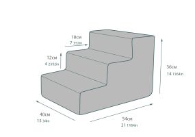 Сходинки для Собак Gray 3х-рівневі екошкіра вологостійкі