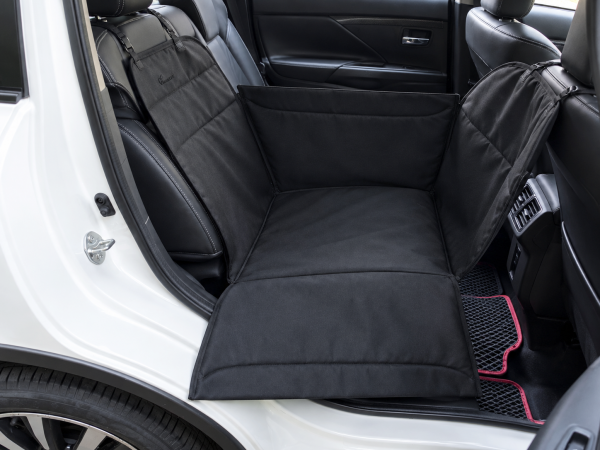 Dog Car seat cover Happy Travel Black 1/3 rear seat
