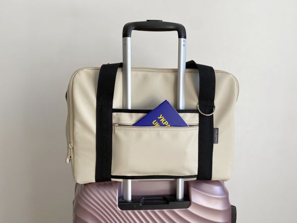 Carrying bag for Dogs & Cats Voyage Ivory faux leather