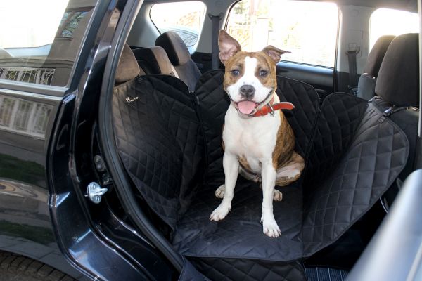 Dog Car seat cover Elegant Black 1/2 rear seat