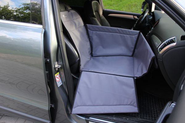 Dog Car seat cover Transformer Happy Travel Gray 1/3 rear seat 