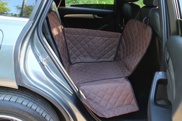Dog Car seat cover Transformer Elegant Brown 1/3 rear seat