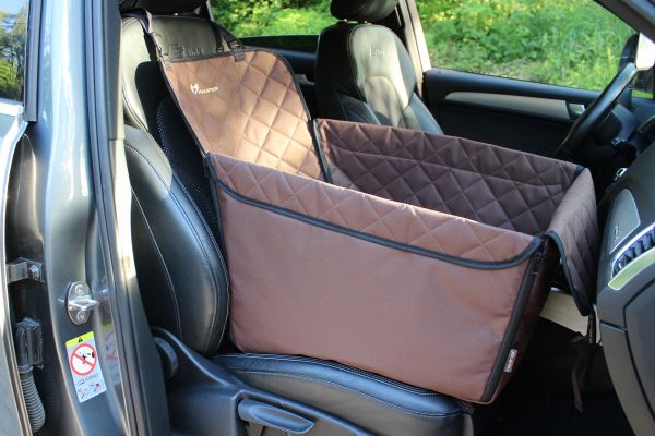 Dog Car seat cover Transformer Elegant Brown 1/3 rear seat