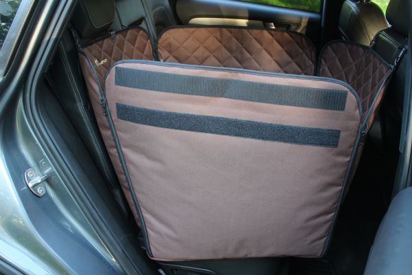 Dog Car seat cover Elegant Brown 1/2 rear seat