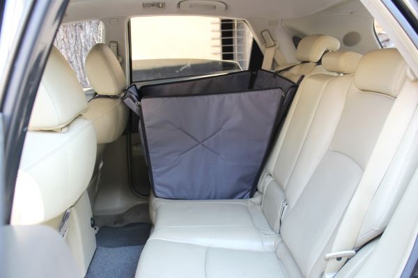 Dog Car seat cover Transformer Happy Travel Gray with door protection