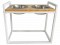 Dog Bowls Stand with adjustable height Loft White Natural Wood