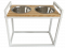 Dog Bowls Stand with adjustable height Loft White Natural Wood