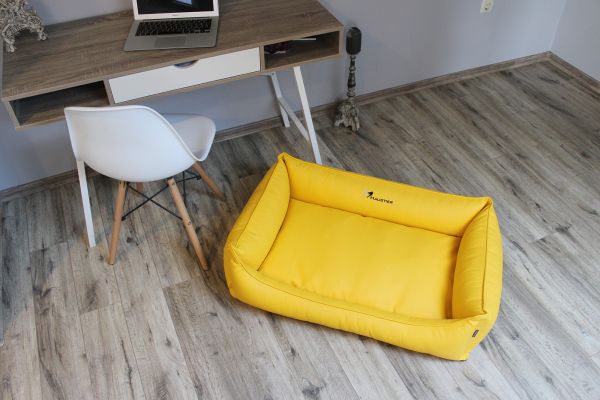 Waterproof Dog bed Sweet Dreams Lemon eco leather