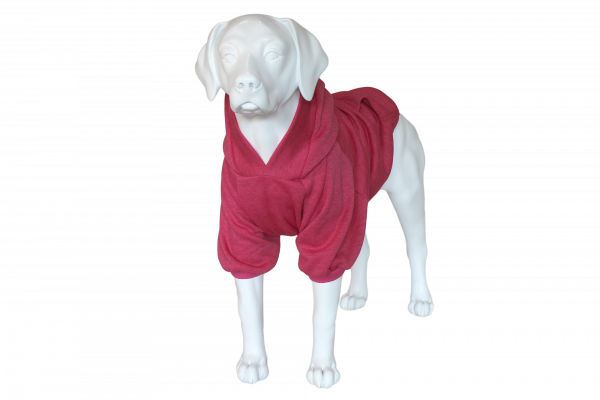Warm Hoodie For Dogs oversized with a hood Pink XS-7XL