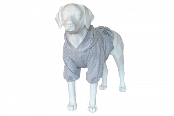 Summer Hoodie For Dogs oversized with a hood Gray XS-7XL