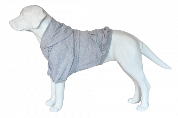 Summer Hoodie For Dogs oversized with a hood Gray XS-7XL
