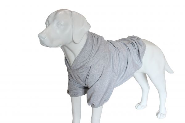 Summer Hoodie For Dogs oversized with a hood Gray XS-7XL