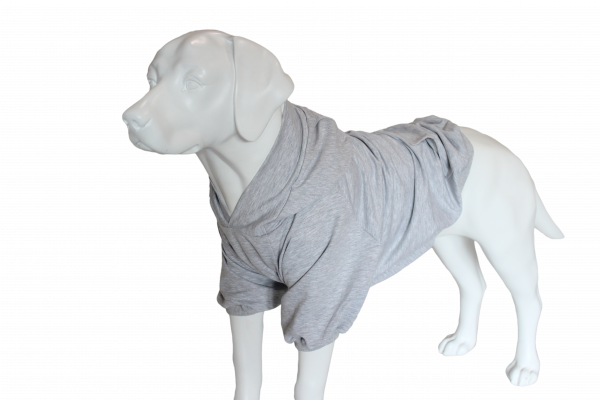 Summer Hoodie For Dogs oversized with a hood Gray XS-7XL