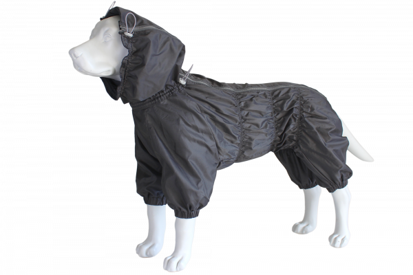 Rain coat for dogs with knitted lining Olive S-7XL