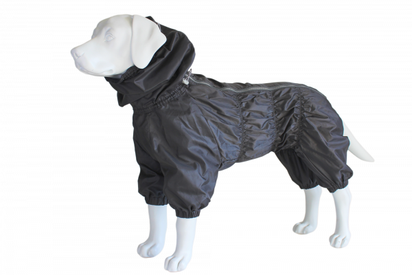Rain coat for dogs with knitted lining Olive S-7XL