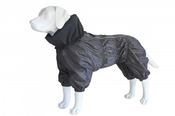Rain coat for dogs with knitted lining Olive S-7XL