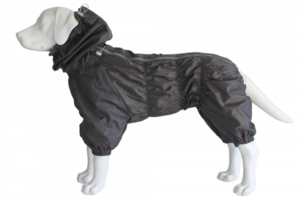 Rain coat for dogs with knitted lining Olive S-7XL