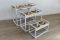 Dog Bowls Stand with adjustable height Loft White Natural Wood