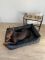 Waterproof Dog bed Sweet Dreams Black eco leather