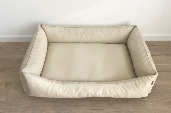 Waterproof Dog bed Sweet Dreams Ivory eco leather