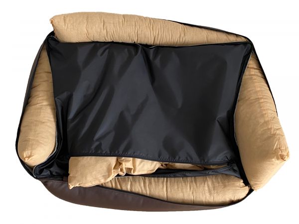 Waterproof Dog bed Sweet Dreams Chocolate eco leather