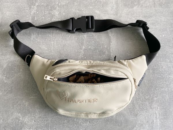 Banana Bag For Training And Walking Ivory eco-leather