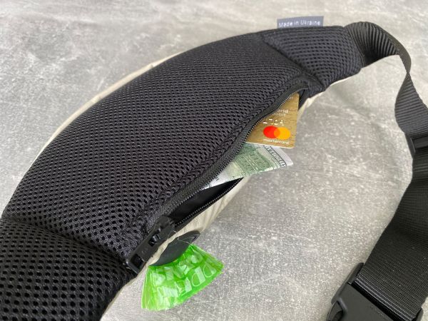Banana Bag For Training And Walking Ivory eco-leather