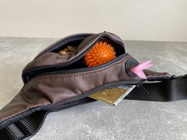 Banana Bag For Training And Walking Chocolate eco-leather