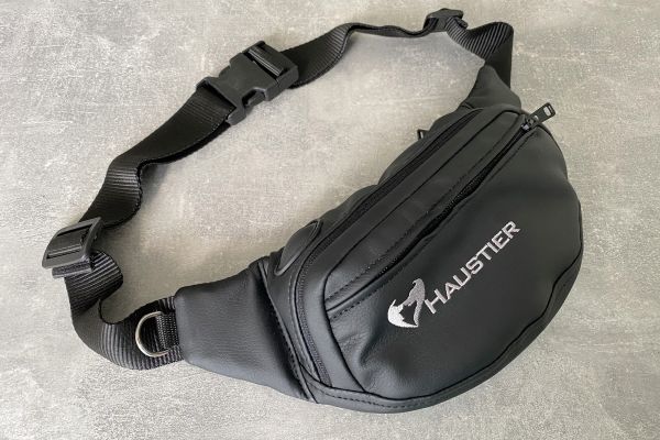 Banana Bag For Training And Walking Black eco-leather