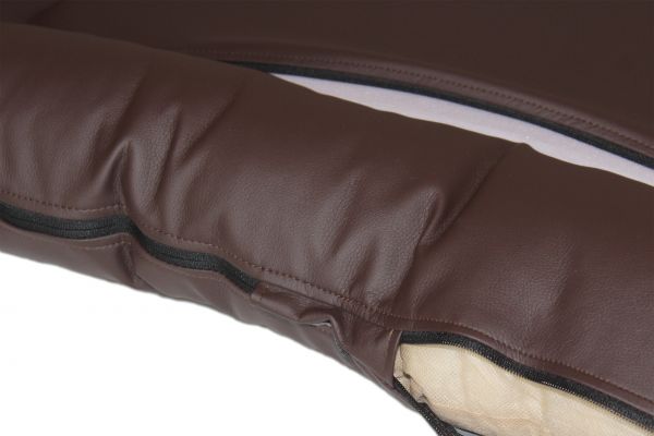 Waterproof dog bed Pontoon Chocolate eco leather