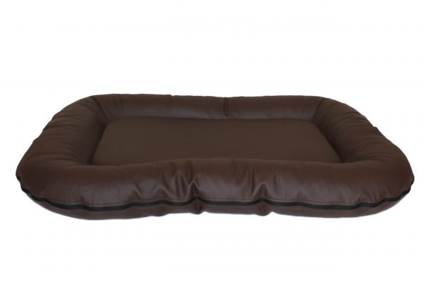 Waterproof dog bed Pontoon Chocolate eco leather