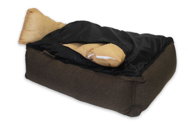 Dog & Cat bed Sweet Dreams Brown