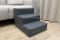 Dog stairs in gray eco leather on 2 steps waterproof