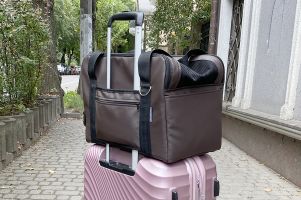 Сумка переноска для собак та котів Voyage Chocolate екошкіра